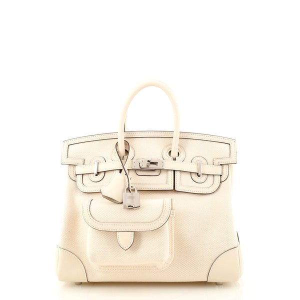 HERMÈS Women's Birkin Cargo Canvas in Cream