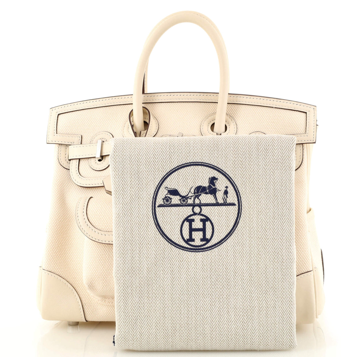 Hermes Cargo Birkin Bag Canvas and Swift 25 Neutral 18939821