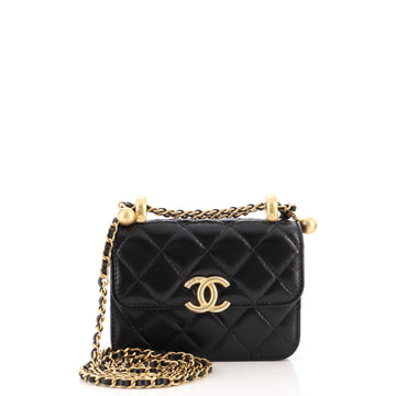 Chanel Perfect Fit Flap Coin Purse with Chain Quilted Calfskin