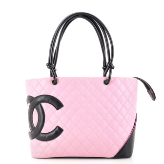 Chanel Cambon Tote Quilted Leather Large