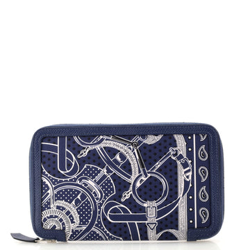 Hermes Soie Cool Wallet Printed Silk and Epsom Long