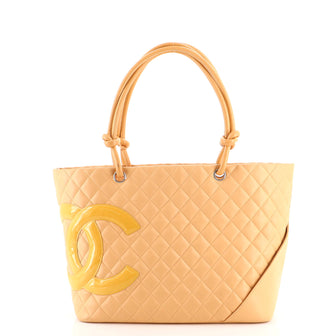 Chanel Cambon Tote Quilted Leather Large