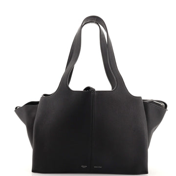 Celine Tri-Fold Shoulder Bag Grained Calfskin Small