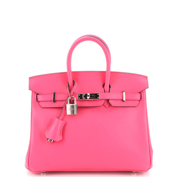 Hermes Birkin Handbag Pink Jonathan with Palladium Hardware 25