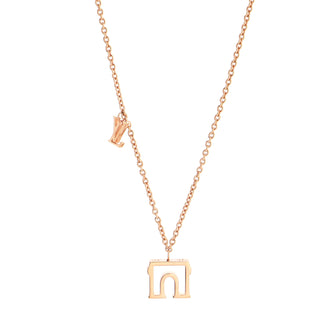 Louis Vuitton LV and Paris Pendant Necklace Metal