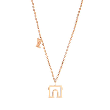Louis Vuitton LV and Paris Pendant Necklace Metal