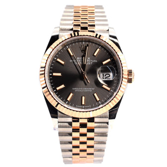 Oyster Perpetual Datejust Automatic Watch Stainless Steel and Rose Gold 36