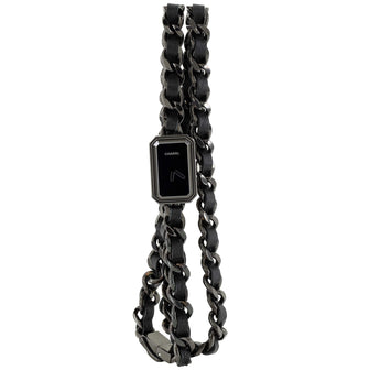 Chanel So Black Premiere Rock Triple Row Quartz Watch Stainless Steel and Leather 16