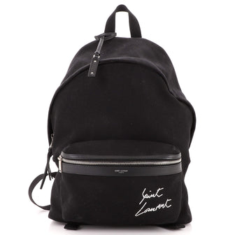 Saint Laurent City Backpack Canvas Medium