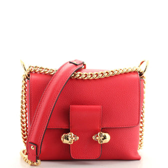 Alexander McQueen Twin Skull Flap Bag Leather Small