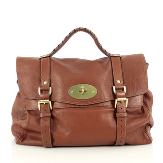Mulberry Alexa Satchel Soft Buffalo Medium Brown 1894301