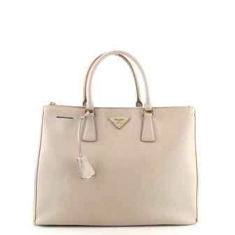 Prada Double Zip Lux Tote Saffiano Leather Large