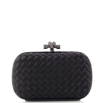 Bottega Veneta Box Knot Clutch Intrecciato Satin Small