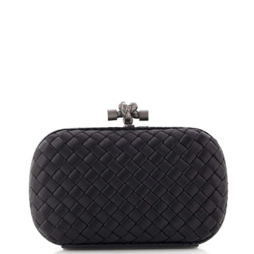 Bottega Veneta Box Knot Clutch Intrecciato Satin Small