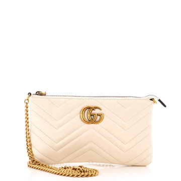 Gucci GG Marmont Chain Shoulder Bag Matelasse Leather Mini