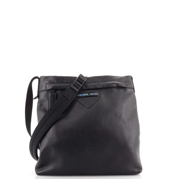 Prada Concept Zip Pocket Messenger Bag Leather Medium