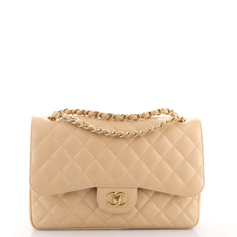 Chanel Classic Double Flap Bag Quilted Caviar Jumbo