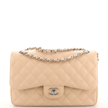 Chanel Classic Double Flap Bag Quilted Caviar Jumbo