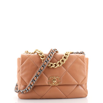 Chanel 19 Flap Bag Quilted Leather Large