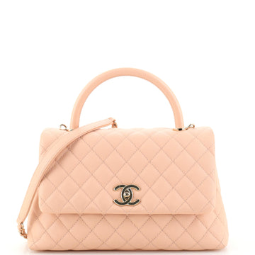 Chanel Coco Top Handle Bag Quilted Caviar Small
