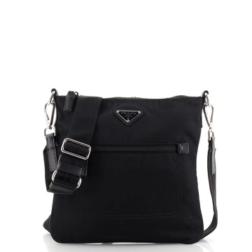 Prada Zip Messenger Bag Tessuto Small