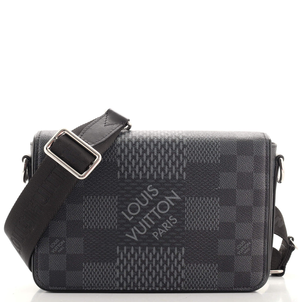 Louis Vuitton, Bags, Bnew Louis Vuitton Studio Messenger Black Crossbody  Strap With Silver Hardware