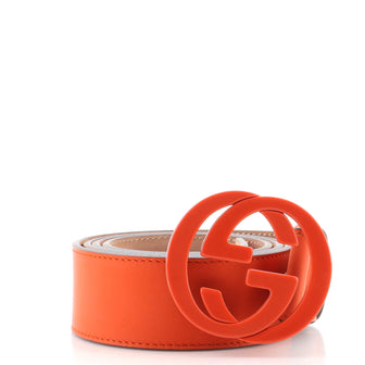 Gucci Interlocking G Belt Leather Wide