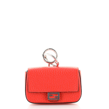 Fendi Baguette Bag Charm Leather Micro