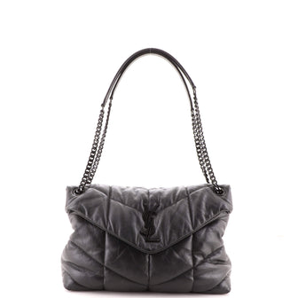 Saint Laurent LouLou Puffer Shoulder Bag Quilted Leather Medium