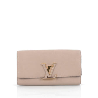 Louis Vuitton Capucines Wallet Leather Neutral 1895710