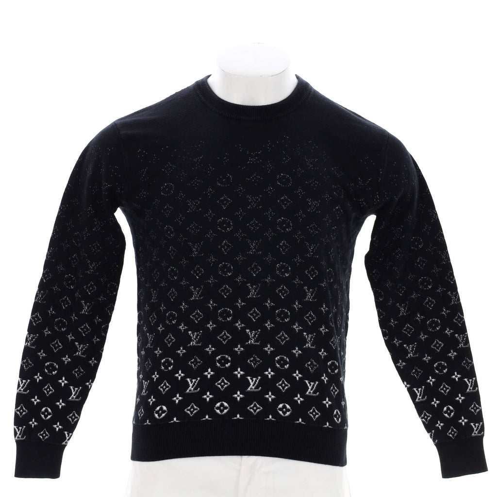 Louis Vuitton Men's Crew Neck Sweater Monogram Degrade Cotton 189583
