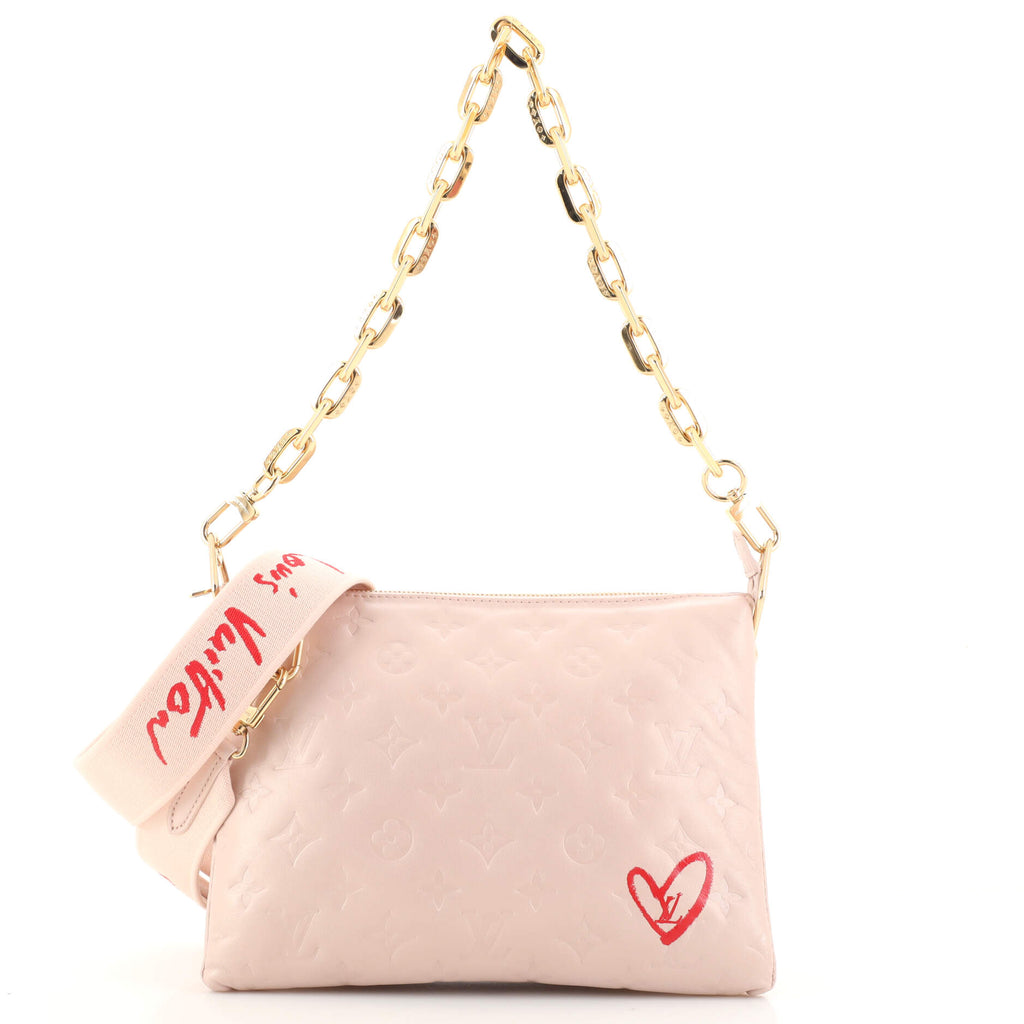 Louis Vuitton Limited Edition Coussin PM Monogram Pink Lambskin in Lambskin  Leather with Gold-tone - US