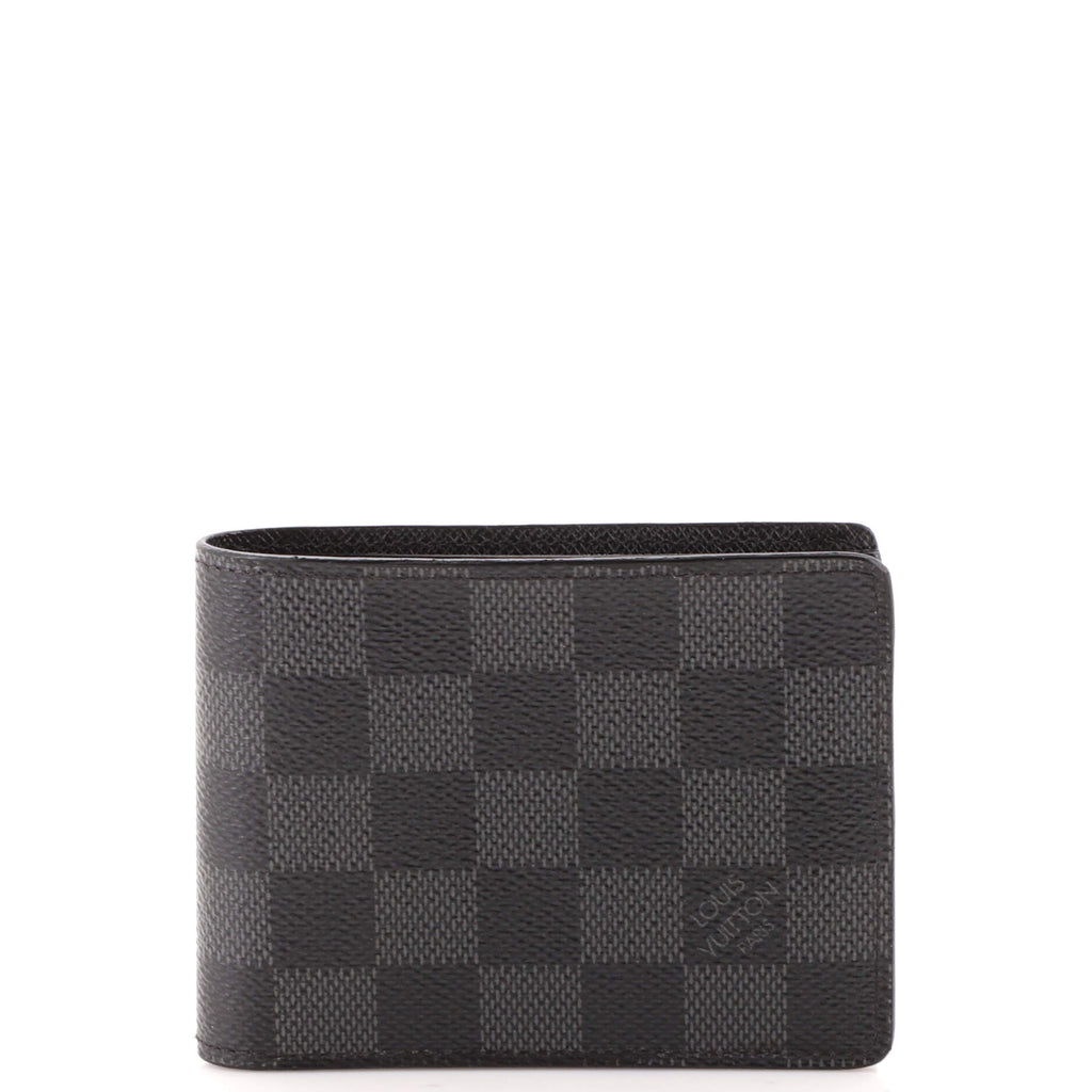 Louis Vuitton Slender Wallet Damier Graphite Map Black Lining