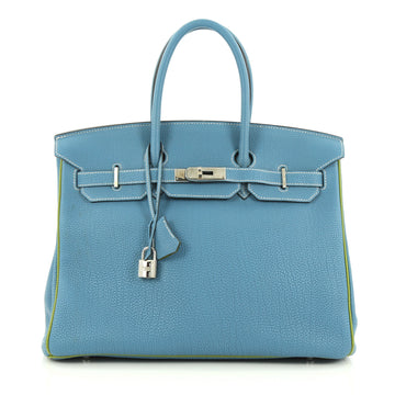 Hermes Birkin Handbag Bicolor Togo with Palladium 1896201