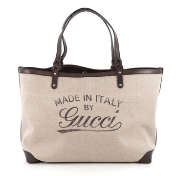 Gucci Craft Tote Canvas Medium Brown 1896812