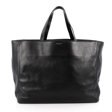 Saint Laurent Reversible East West Shopper Tote Leather Black
