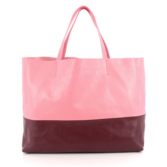 Celine Horizontal Bi-Cabas Tote Leather Large Pink