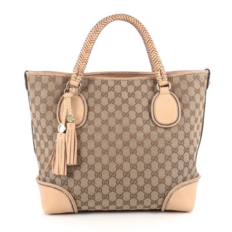 Gucci Marrakech Top Handle Tote GG Canvas Medium Neutral