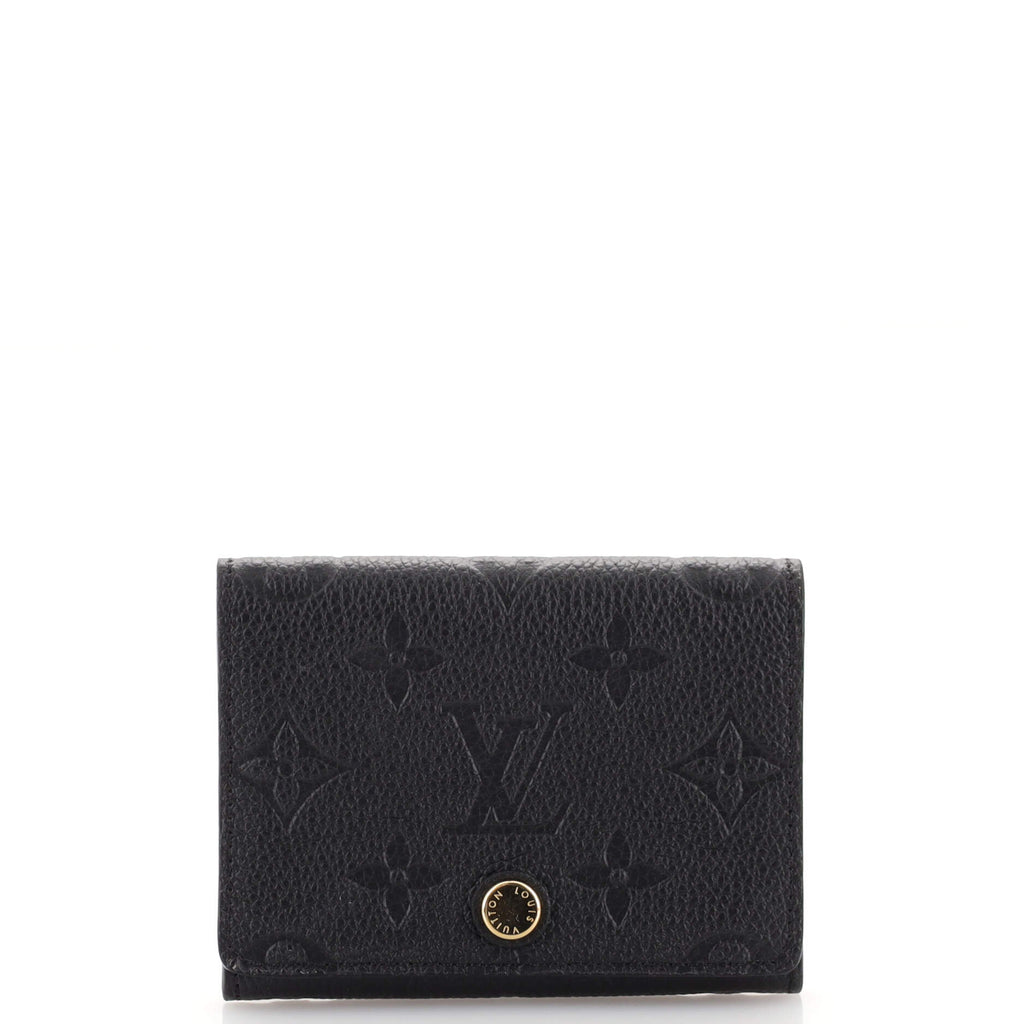 Louis Vuitton Business Card Holder Monogram Empreinte Leather Black 1896871