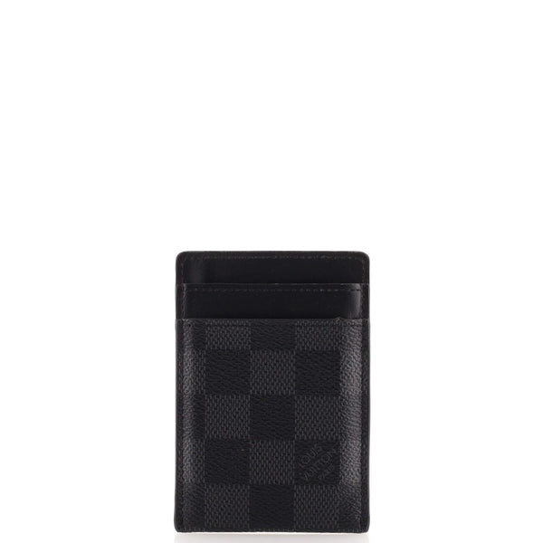 Louis Vuitton Pince Card Holder with Bill Clip Graphite Damier Graphite