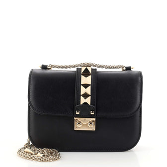 Valentino Garavani Glam Lock Shoulder Bag Leather Small