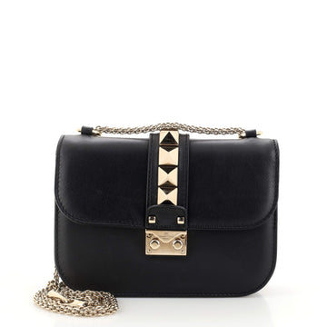 Valentino Garavani Glam Lock Shoulder Bag Leather Small