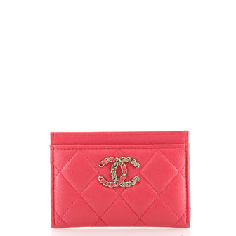 Chanel French New Wave Card Holder Quilted Caviar