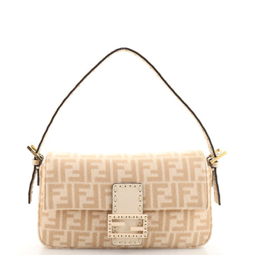 Fendi Selleria Baguette 1997 Bag Zucca Wool Medium