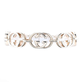 Gucci Britt Logo Link Bracelet Sterling Silver