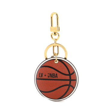 Louis Vuitton LV x NBA Basketball Bag Charm and Key Holder Metal with Embossed Leather and Monogram Canvas