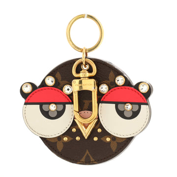 Louis Vuitton Animal Faces Round Bag Charm and Key Holder Monogram Canvas