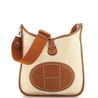 Hermes Evelyne Bag Gen III Toile and Leather PM