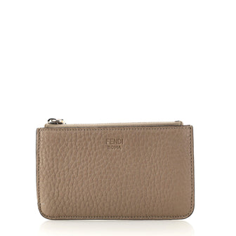 Fendi Peekaboo Zip Card Holder Leather