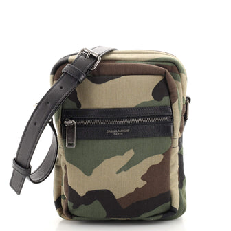 Saint Laurent Brad Crossbody Pouch Camouflage Canvas